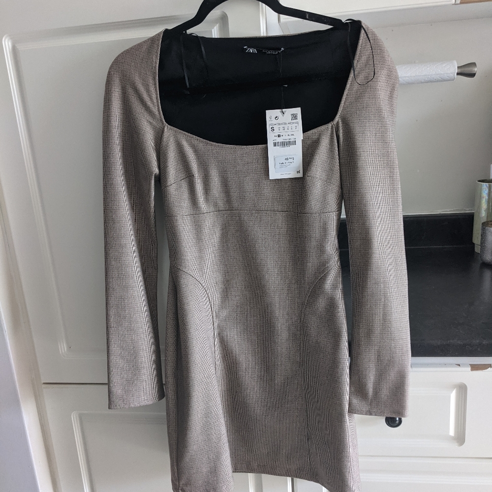 Zara square line Dress